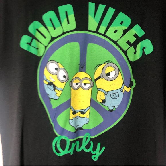 Minions “Good Vibes Only” Teen Tee M NWT - Picture 2 of 8